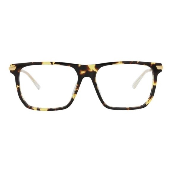 Bottega Veneta Mens Square/Rectangle Havana Gold Transparent Fashion Designer - Picture 1 of 4